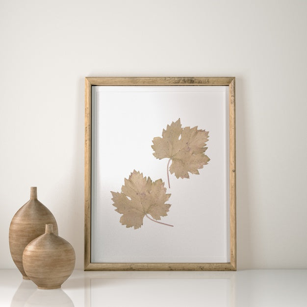 Free Front View Of House Decor With Vases And Frame Psd