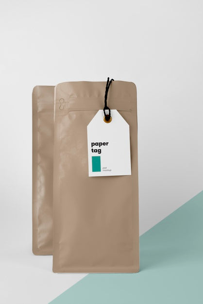 Free Front View Of Paper Tag Mock-Up Psd