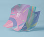 Free Front View Of Paper With Geometric Shapes Psd
