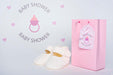 Free Front View Of Pink Gift Bag With Shoes For Baby Shower Psd