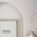 Free Front View Of Wall Decor With Vase And Frame Psd