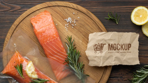 Free Frozen Food Assortment With Mock-Up Packaging Psd