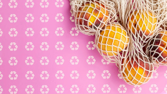Free Fruit Inside Turtle Bag With Background Mock-Up Psd