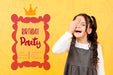 Free Funny Girl Posing While Covering One Eye Psd