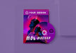 Free Gaming Abstract Packaging And Cd Mockup Psd