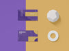 Free Geometric Shapes Concept Mock-Up Psd