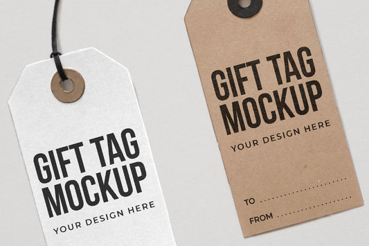 Free Gift Tag Mockup