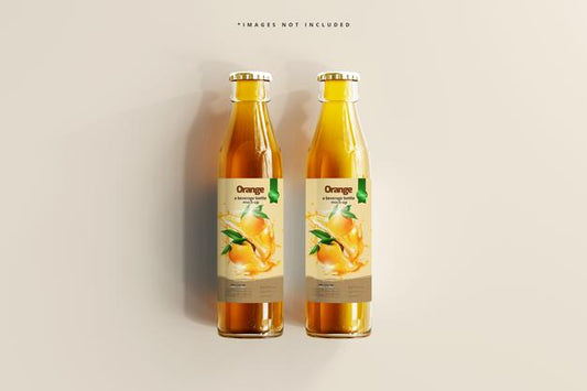 Free Glass Beverage Bottles Mockup Psd