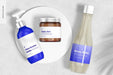 Free Glass Jars Scene Mockup, Top View Psd