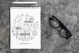Free Glasses And Stationery Office Scene Psd