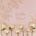 Free Golden Floral Background With Roses Psd
