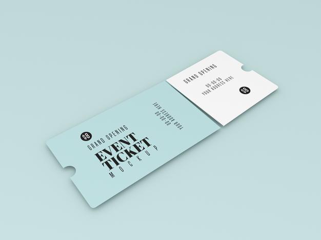 Free Grand Opening Event Ticket Mockup Psd