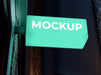Free Green Nighttime Business Sign Mock-Up Psd