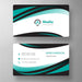 Free Green Shape Business Card Mockup Psd