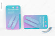 Free Hair Grip Barrettes Blisters Mockup, Leaned Psd