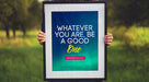 Free Hand Holding Poster Frame Mockup Psd
