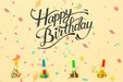 Free Happy Birthday Message Beside Decorations Psd