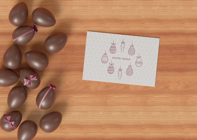 Free Happy Easter Card Mockup Psd