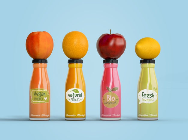 Free Healthy Eating Smoothies For Detox Concept With Fruits Psd