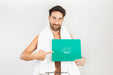 Free Healthy Man Posing With Towel Andtemplate Psd