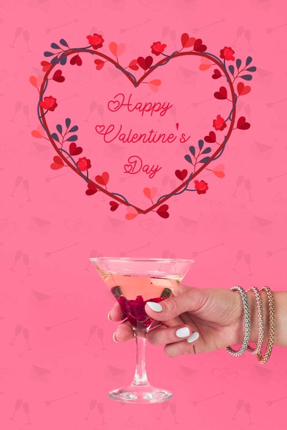 Free Heart Made Of Flowers For Valentines Day Psd