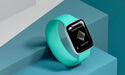 Free High Angle Modern Blue Smartwatch With Screen Mock-Up Psd
