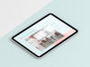 Free High Angle Modern Tablet With Screen Mock-Up Psd