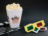 Free High Angle Of Cup With Popcorn And Cinema Glasses Psd