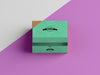 Free High Angle Of Packaging Box Mock-Up Psd