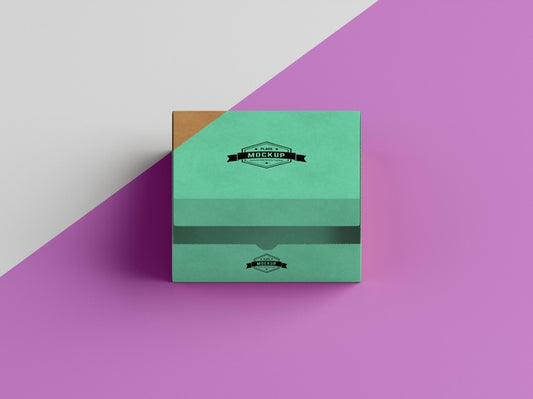 Free High Angle Of Packaging Box Mock-Up Psd