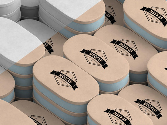 Free High Angle Of Packaging Box Mock-Up Psd