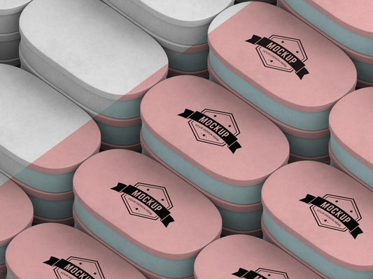 Free High Angle Of Packaging Box Mock-Up Psd