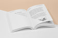 Free High Angle Open Book Mock-Up With Illustration Psd