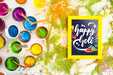 Free Holi Festival Mockup With Frame Psd