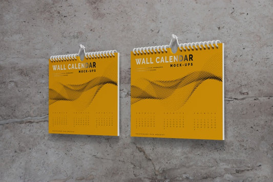 Free Horizontal Wall Calendar Mockup Psd