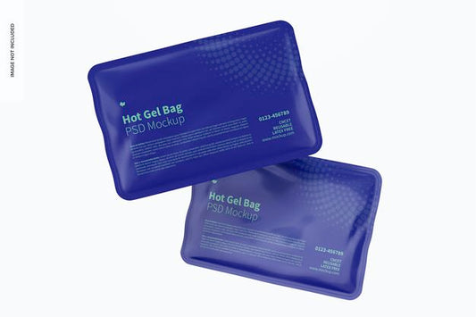 Free Hot Gel Bag Mockup, Falling Psd