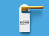 Free Hote Door Hanger Mockup Template Psd