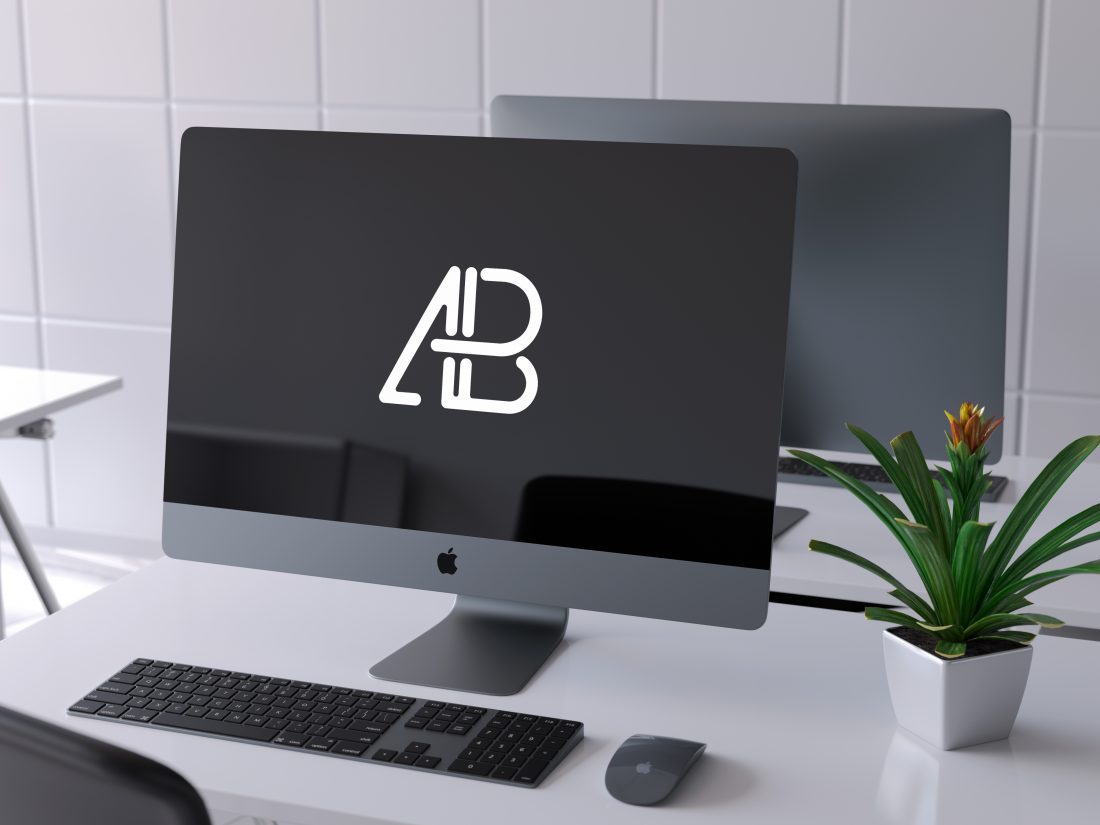 Free Imac Pro Psd Mockup Vol.4