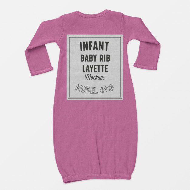 Free Infant Baby Rib Layette Mockup Psd