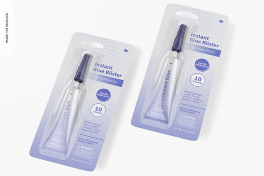 Free Instant Glue Blisters Mockup Psd