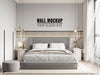 Free Interior Bedroom Wall Mockup Psd