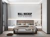 Free Interior Bedroom Wall Mockup Psd