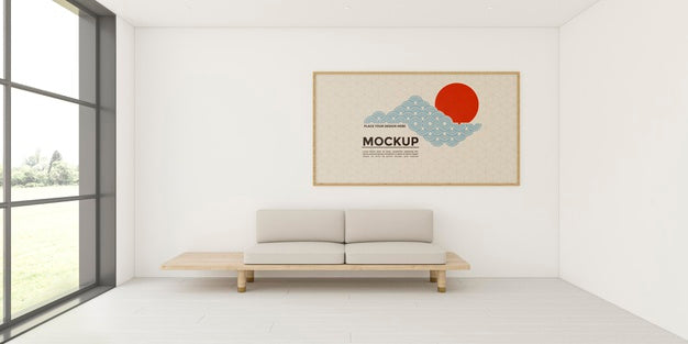 Free Interior Composition With Frame Mock-Up Psd