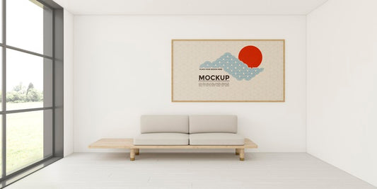 Free Interior Composition With Frame Mock-Up Psd