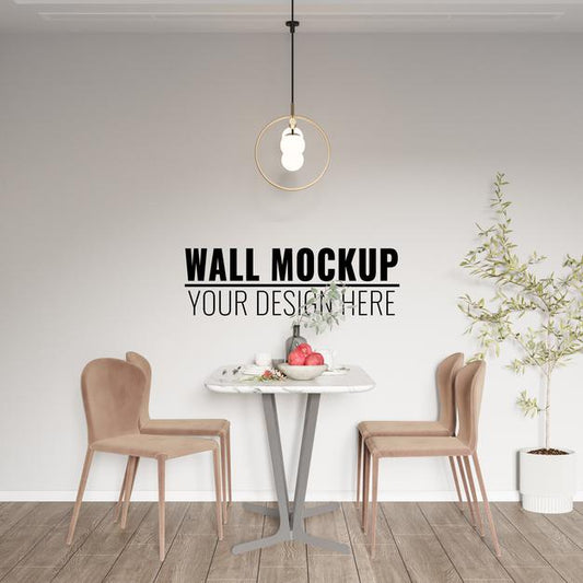 Free Interior Dining Room Wall Mockup Psd