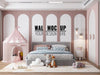 Free Interior Kids Bedroom Wall Mockup Psd
