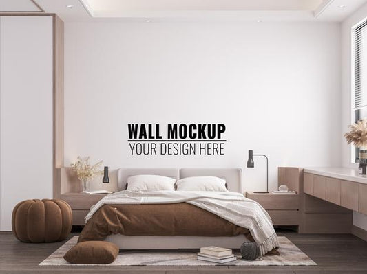 Free Interior Kids Bedroom Wall Mockup Psd