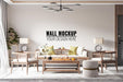Free Interior Living Room Wall Mockup Psd