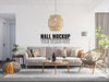 Free Interior Living Room Wall Mockup Psd