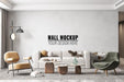 Free Interior Modern Living Room Wall Mockup Psd